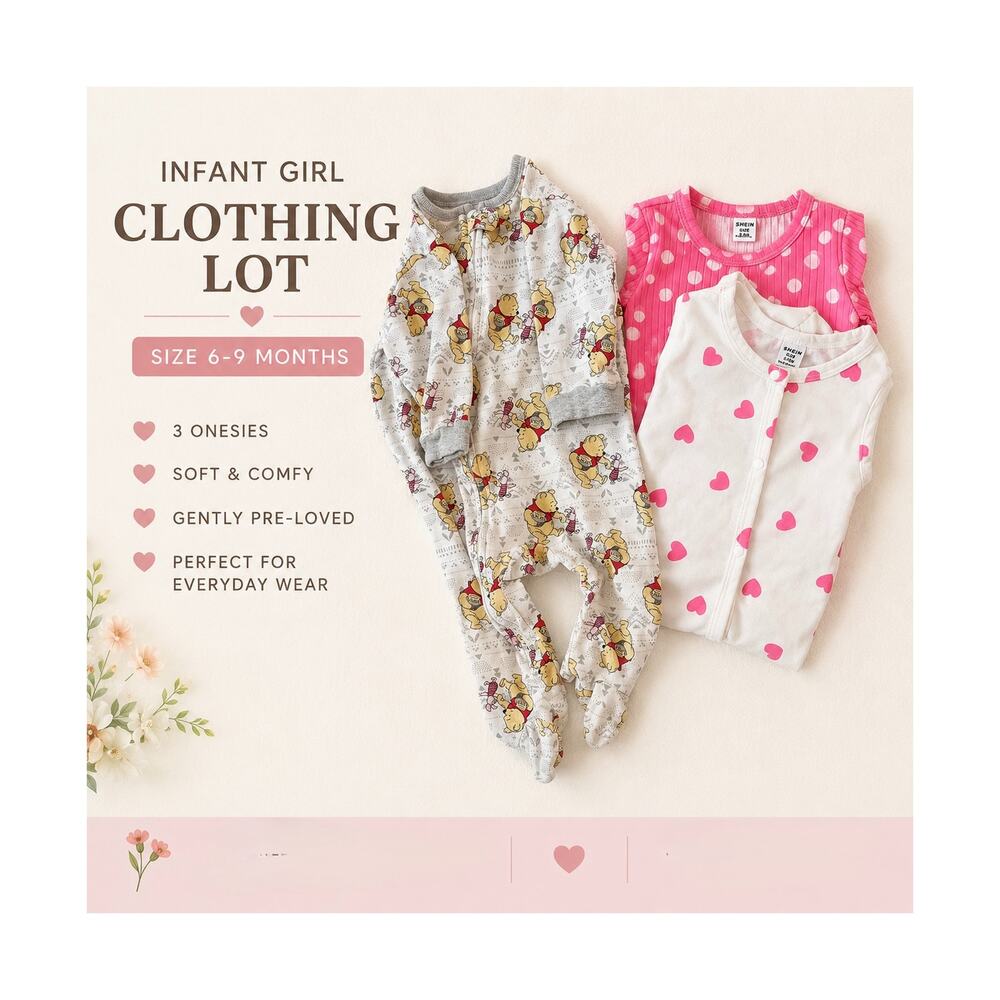 Infant Girl Clothing Lot 6-9 Months Baby Girl Clothes Outfit Bundle Casual Cloth
